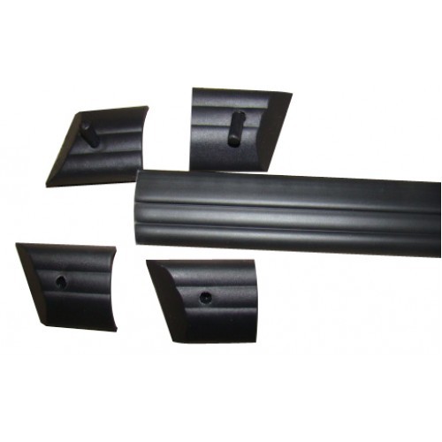 Молдинг порога 2105 КАМПЛАСТ черный + заглушки 4шт Молдинг порога 2105 КАМПЛАСТ черный + заглушки 4шт