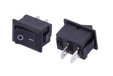 Тумблер 2 положения прямоугольный малый (черный) 2-конт Тумблер 2 положения прямоугольный малый (черный) 2-конт