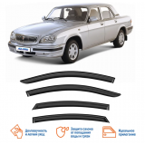 Дефлекторы окон ВОЛГА /НАКЛАДНЫЕ/к-т 4 шт./ AZARD