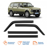Дефлекторы окон Lada Niva 5d 1995-н.в. /кроссовер/накладные/к-т 4шт/ Voin