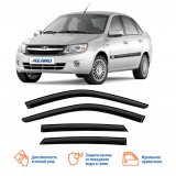 Дефлекторы окон Lada Kalina (2004-2018) седан/хетчбек,Granta (2011-г.в.)седан/лифтбек накладные Voin