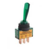 Тумблер 2 положения длинная ножка (зеленый) 3-конт Тумблер 2 положения длинная ножка (зеленый) 3-конт