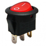 Тумблер 2 положения круглый большой (красный) 3-ножки Тумблер 2 положения круглый большой (красный) 3-ножки