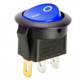 Тумблер 2 положения круглый большой (синий) 3-ножки Тумблер 2 положения круглый большой (синий) 3-ножки