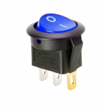 Тумблер 2 положения круглый малый (синий) 3-ножки Тумблер 2 положения круглый малый (синий) 3-ножки