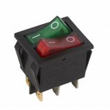 Тумблер 2 положения прямоугольный двойной (зеленый+красный) 6-ножек Тумблер 2 положения прямоугольный двойной (зеленый+красный) 6-ножек