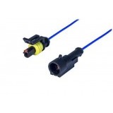 Разъём папа-мама герметичный 1-контактный с проводом Разъём папа-мама герметичный 1-контактный с проводом