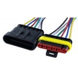 Разъём папа-мама герметичный 6-контактный с проводом Разъём папа-мама герметичный 6-контактный с проводом